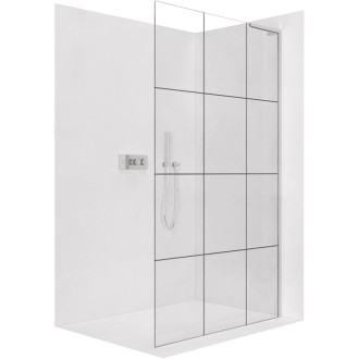 CERANO Sprchová zástena Walk-in Onyx L-pravá 8mm chróm/industriálne sklo 100x200
