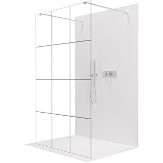 CERANO Sprchová zástena Walk-in Onyx Duo L/P 8mm chróm/industriálne sklo 90x200
