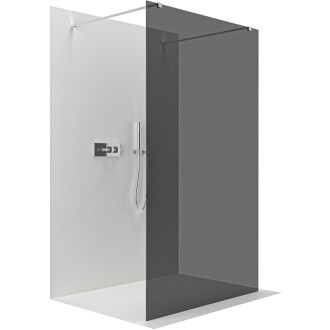 CERANO Sprchová zástena Walk-in Onyx Duo L/P chróm, grafitové sklo 110x200