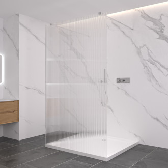 CERANO Sprchová zástena Walk-in Onyx Duo L/P chróm, ryhované sklo 90x200