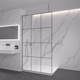 CERANO Sprchová zástena Walk-in Onyx Top Ľ/P 8mm chróm/industriálne sklo 130x200
