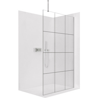 CERANO Sprchová zástena Walk-in Onyx Top Ľ/P 8mm chróm/industriálne sklo 140x200