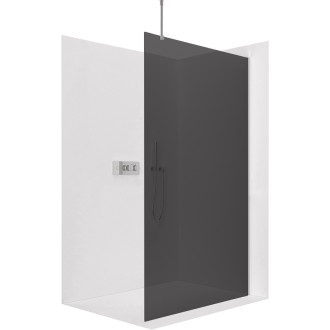 CERANO Sprchová zástena Walk-in Onyx Top Ľ/P chróm, grafitové sklo 80x200