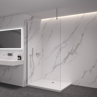 CERANO Sprchová zástena Walk-in Onyx Top Ľ/P chróm, transparent sklo 60x200