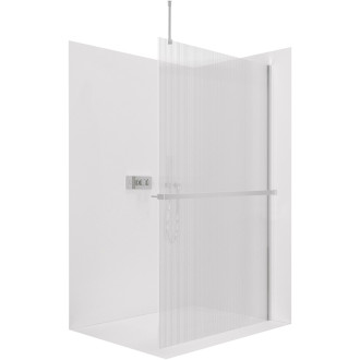 CERANO Sprchová zástena Walk-in Onyx Top Ľ/P + držiak chróm, ryhované sklo 100x200