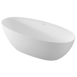 NOYA voľne stojaca vaňa rockstone 170x76cm, biela mat