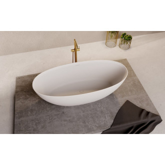 NOYA voľne stojaca vaňa rockstone 170x76cm, biela mat