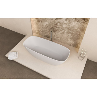 MEDINA voľne stojaca vaňa rockstone 165x70cm, biela mat