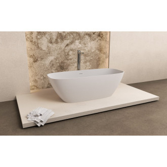 MEDINA voľne stojaca vaňa rockstone 165x70cm, biela mat
