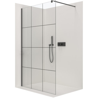 CERANO Sprchová zástěna Walk-in Crystal L/P 8mm bílá matná/industriální sklo 90x200