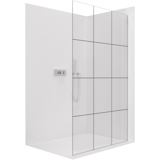 CERANO Sprchová zástěna Walk-in Crystal L/P 8mm chrom/industriální sklo 90x200