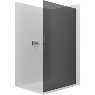 CERANO Sprchová zástěna Walk-in Crystal L/P chrom, grafitové sklo 160x200