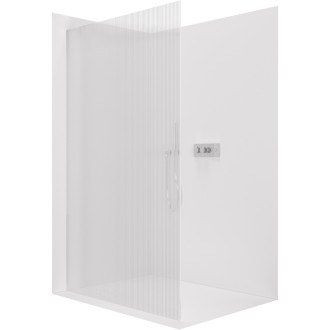 CERANO Sprchová zástěna Walk-in Crystal L/P chrom, rýhované sklo 150x200