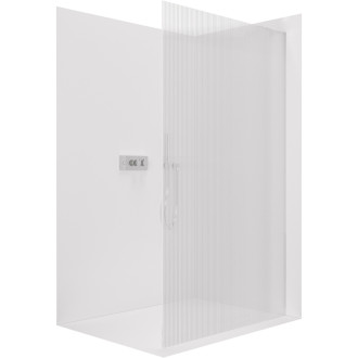 CERANO Sprchová zástěna Walk-in Crystal L/P chrom, rýhované sklo 150x200