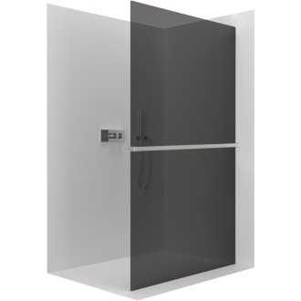 CERANO Sprchová zástěna Walk-in Crystal L/P +držák chrom, grafitové sklo 160x200