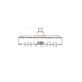 Invena SVART SC-D1-076-S Sprchová hlavica, čierna