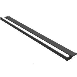 CERANO Sprchová zástěna Walk-in Onyx T L/P +držák černá mat, rýhované sklo 70x70
