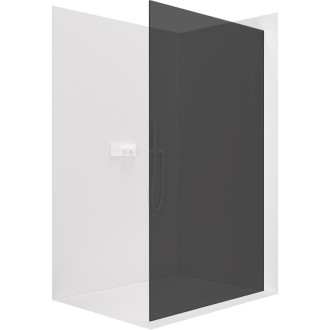 CERANO Sprchová zástěna Walk-in Onyx T L/P  bílá matná, grafitové sklo 110x70