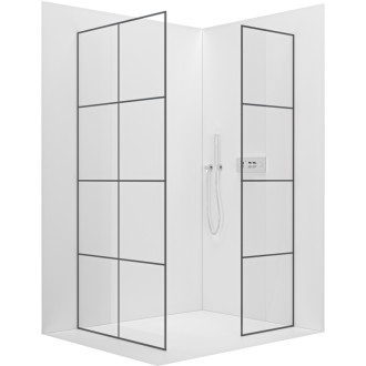 CERANO Sprchová zástěna Walk-in Onyx T L/P  chrom, industriální sklo 160x120