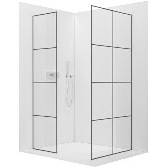 CERANO Sprchová zástěna Walk-in Onyx T L/P  chrom, industriální sklo 160x120