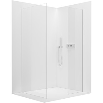 CERANO Sprchová zástěna Walk-in Onyx T L/P  chrom, transparent sklo 90x90