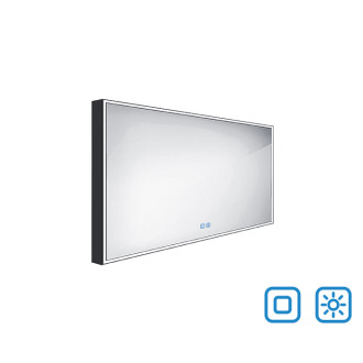 Nimco Černé LED zrcadlo 1400x700 se dvěma dotykovými senzory ZPC 13008VX-90