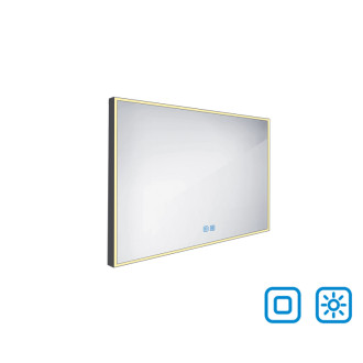Nimco Čierne LED zrkadlo 1000x700 s dvoma dotykovými senzormi ZPC 13004VX-90