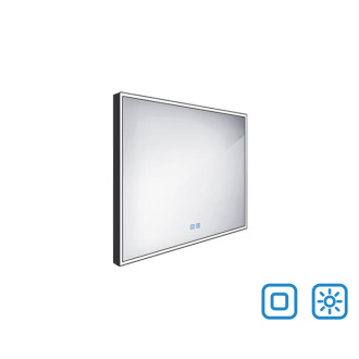 Nimco Čierne LED zrkadlo 1000x700 s dvoma dotykovými senzormi ZPC 13004VX-90
