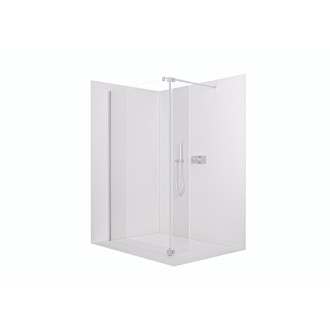 CERANO Přídavný panel ke sprchové zástěně Onyx černá mat, transparent sklo 30x200