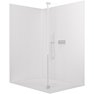 CERANO Přídavný panel ke sprchové zástěně Onyx černá mat, transparent sklo 30x200