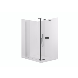 CERANO Přídavný panel ke sprchové zástěně Onyx chrom, transparent sklo 40x200