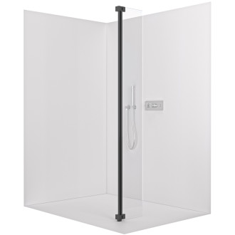 CERANO Přídavný panel ke sprchové zástěně Onyx chrom, transparent sklo 40x200