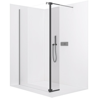 CERANO Přídavný panel ke sprchové zástěně Onyx chrom, transparent sklo 40x200