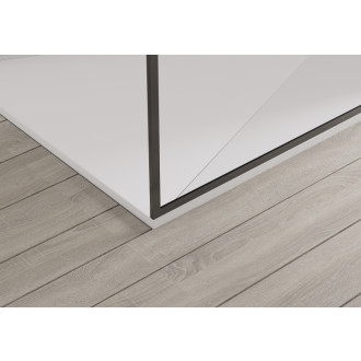 CERANO Sprchová zástěna Walk-in Moreli L/P černá mat, transparent sklo 130x200