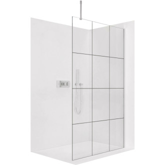 CERANO Sprchová zástěna Walk-in Onyx Top Cube L/P  chrom, industriální sklo 110x200