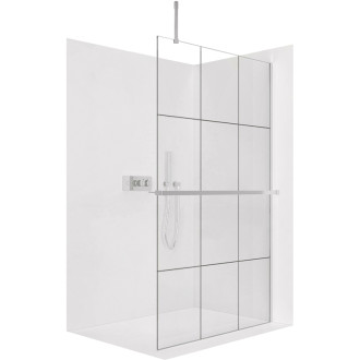 CERANO Sprchová zástěna Walk-in Onyx Top Cube L/P +držák chrom, industriální sklo 150x200