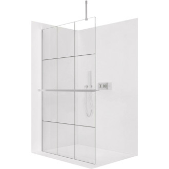 CERANO Sprchová zástěna Walk-in Onyx Top Cube L/P +držák chrom, industriální sklo 160x200