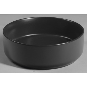 INFINITY ROUND keramické umyvadlo na desku, průměr 36cm, černá mat