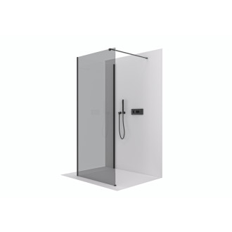 CERANO Sprchová zástěna Walk-in Onyx Corner L/P černá mat, grafitové sklo 150x200