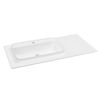 BRAHEA umyvadlo 101x51,5cm (70+30cm), levé, bílá mat BL101-70L