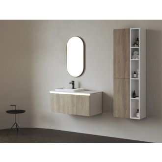 BRAHEA umyvadlo 101x51,5cm (70+30cm), levé, bílá mat BL101-70L