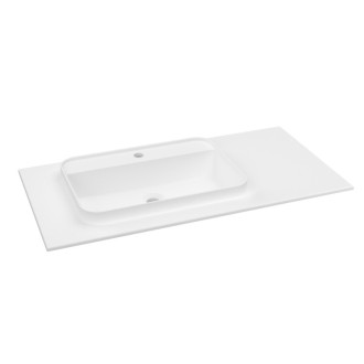 BRAHEA umyvadlo 101x51,5cm, (80+20cm) levé, bílá mat BL101-80L