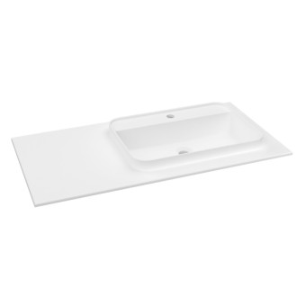 BRAHEA umyvadlo 101x51,5cm (30+70cm), pravé, bílá mat BL101-70R