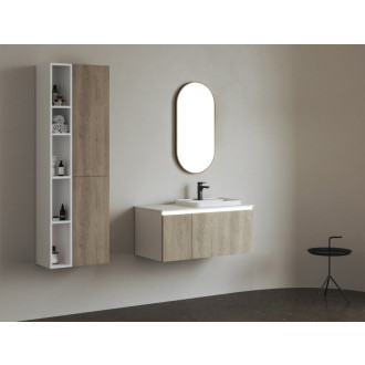 BRAHEA umyvadlo 101x51,5cm (30+70cm), pravé, bílá mat BL101-70R