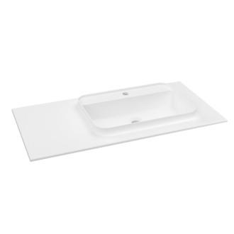 BRAHEA umyvadlo 101x51,5cm (20+80cm), pravé, bílá mat BL101-80R