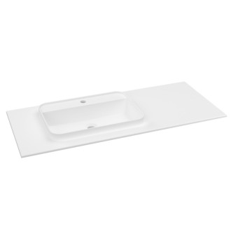 BRAHEA umyvadlo 121x51,5cm (90+30cm), levé, bílá mat BL121L