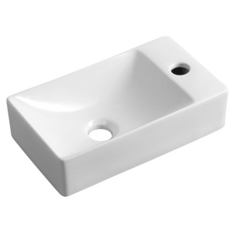 MARGITHA keramické umývátko 38x22cm, otvor pro baterii vpravo, bílá
