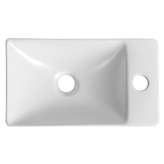MARGITHA keramické umývátko 38x22cm, otvor pro baterii vpravo, bílá
