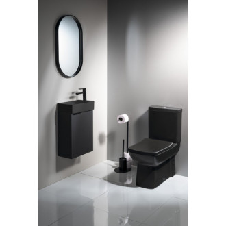 MARGITHA keramické umývátko 38x22cm, otvor pro baterii vpravo, černá mat