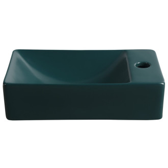MARGITHA keramické umývátko 38x22cm, otvor pro baterii vpravo, petrolejová